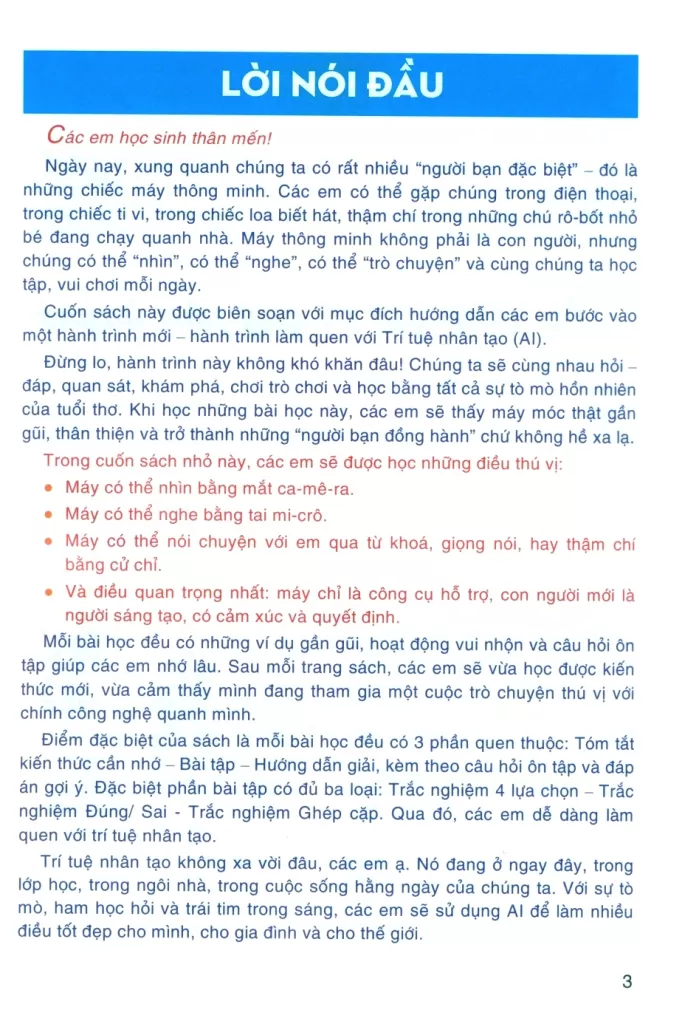 HƯỚNG DẪN GIẢI BÀI TẬP TRÍ TUỆ NHÂN TẠO (AI) LỚP 1